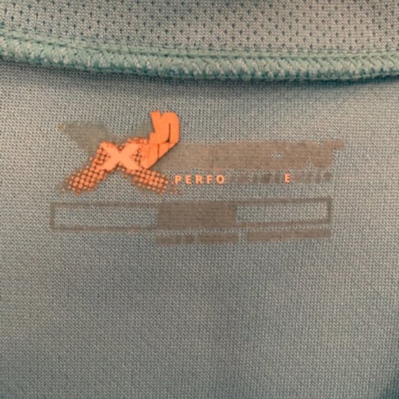 Exercise V Neck Aqua Blue Shirt - Picture 4 of 6